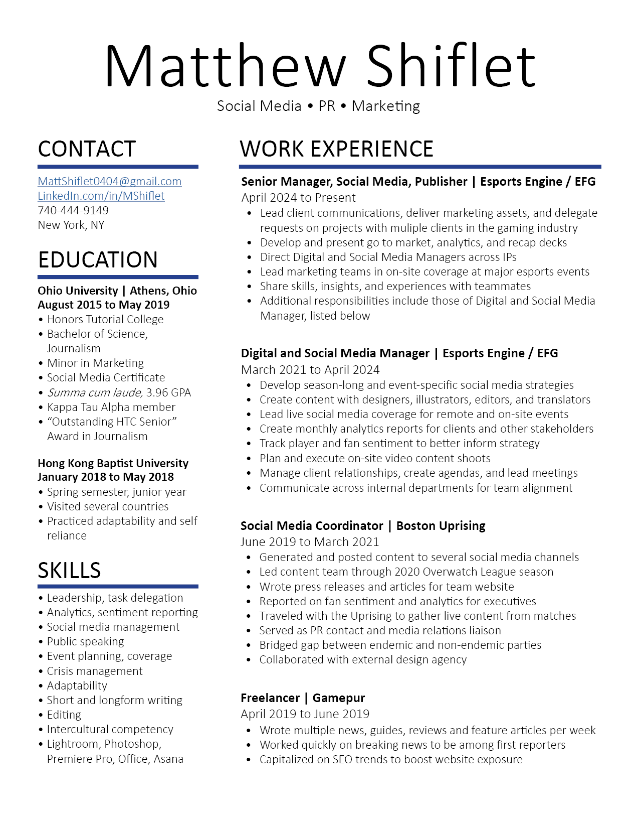 Shiflet_InDesignResume_Website